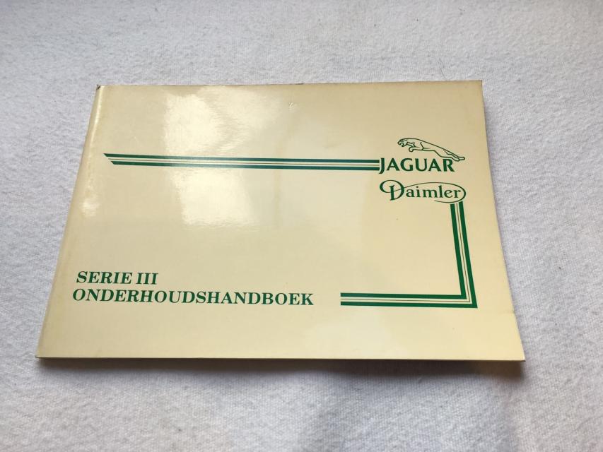 JAGUAR XJ Serie 1-2-3 MK - E Type XJ Serie 3 Daimler  Service book Serie 3 Dutch Acessoires
